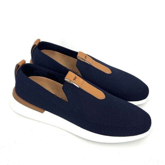Wolf & Shepherd Shoes Mens Size 6 Womens Size 8 Navy White Swiftknit Loafer - Picture 1 of 8